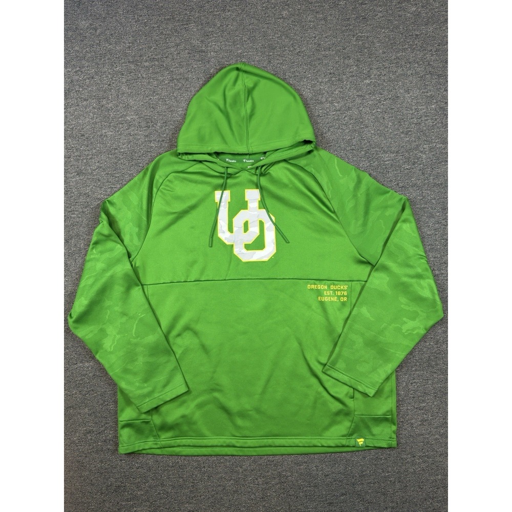 Fanatics Oregon Ducks Fleece Lined Green Hoodie Drawstring Men's‎ Size XXL